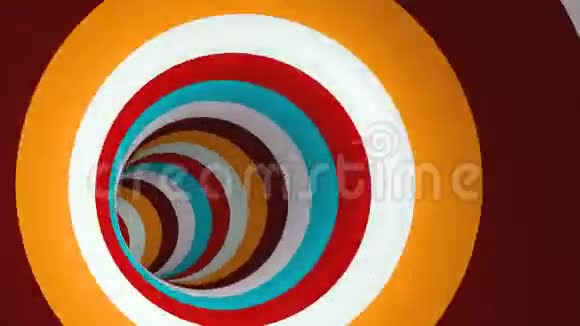 抽象漩涡卡通风格隧道模拟宇宙旅行计算机生成背景三维渲染视频的预览图