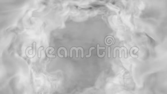 空间中灰色白烟的密集循环视频的预览图