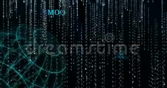 发光MoneroXMR符号防止二进制码符号下降视频的预览图