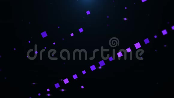 运动蓝紫色方块抽象背景视频的预览图