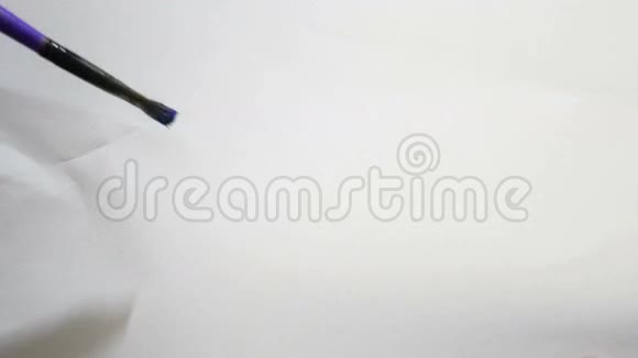 想法文字铭文水彩画家在白色背景上分离出的污点视频的预览图