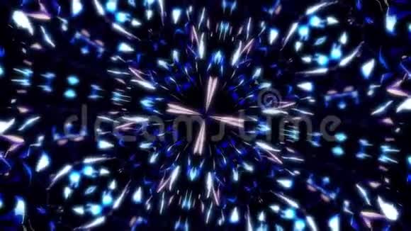 图案能量的抽象飞溅抽象的万花筒图案爆炸能量从中心传播视频的预览图