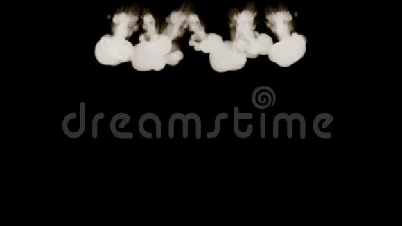 三维渲染构图与烟雾流隔离在黑色背景上的视觉效果圆形结构视频的预览图