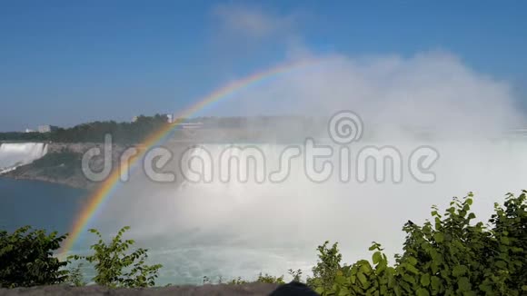 在尼亚加拉瀑布彩虹视频的预览图