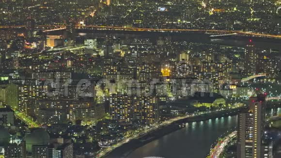 东京城市景观时间流逝潘视频的预览图