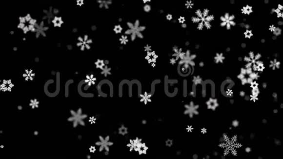 降雪与透明阿尔法循环动画背景视频的预览图