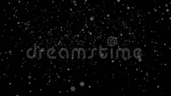 雪花雪花雪花的渲染动画雪花的飘落雪的背景视频的预览图