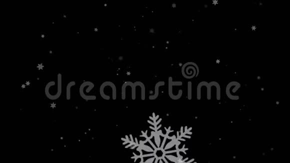 雪花雪花雪花的渲染动画雪花的飘落雪的背景视频的预览图