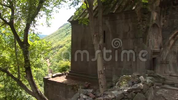 亚美尼亚Kobayr神庙的废墟视频的预览图