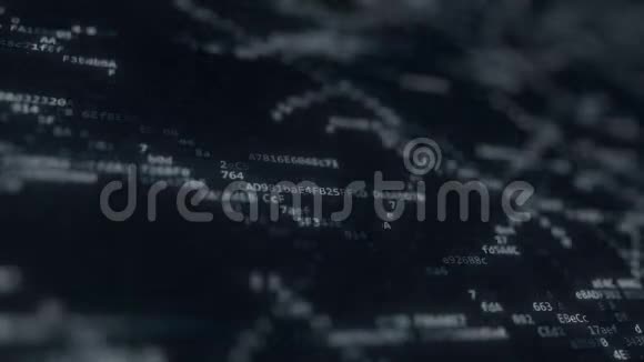 计算机代码在屏幕上闪烁循环动画视频的预览图