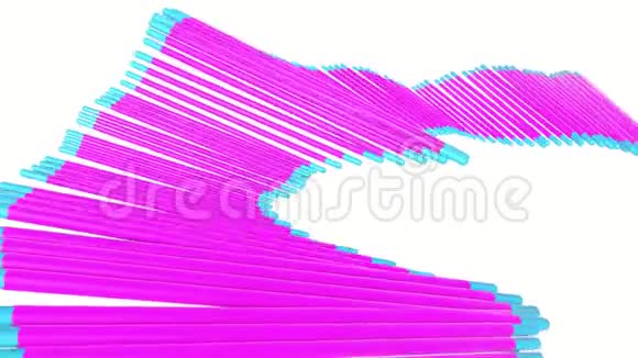 飞行光滑的紫色顶帽动画三维3D渲染视频的预览图