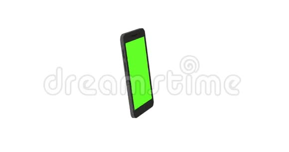 绿色屏幕旋转背景的智能手机视频的预览图