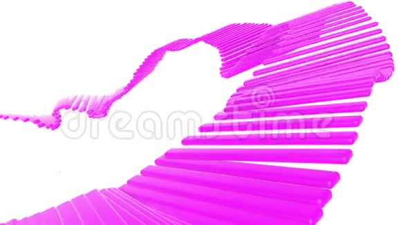 飞行光滑的紫色顶帽动画三维3D渲染视频的预览图