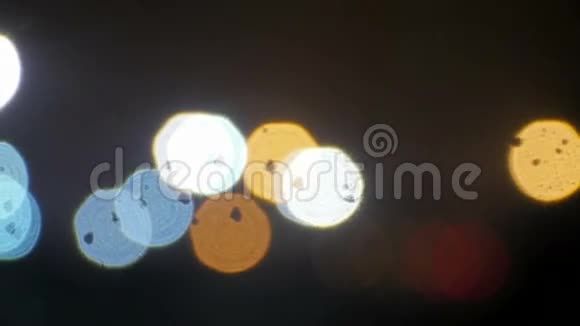 闪烁的bokeh色灯离焦背景视频的预览图