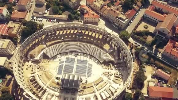克罗地亚著名的古罗马圆形剧场视频的预览图