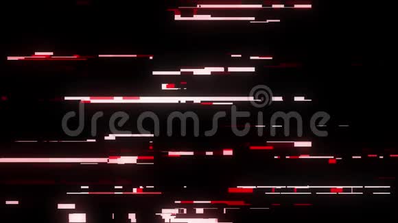 快速红色故障干扰屏幕背景标志动画新质量数字抽搐技术彩色视频视频的预览图