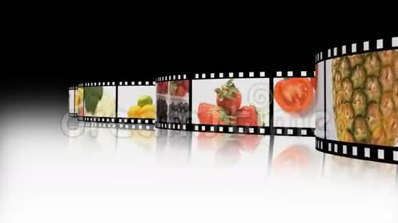 水果和蔬菜在胶片卷轴上的测定视频的预览图