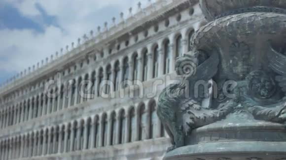 翼狮雕像圣马可威尼斯视频的预览图