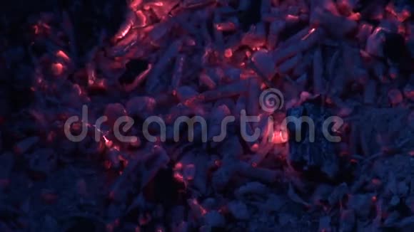 火焰中的时间推移热煤视频的预览图