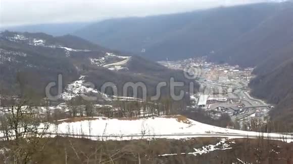 河谷基础设施滑雪场视频的预览图