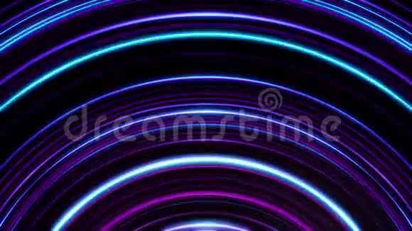 流光溢彩弧光缭绕紫色线条闪烁不休抽象彩虹光的无缝可循环动画视频的预览图