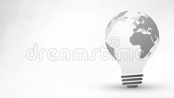 灯泡与世界观念概念运动背景回路视频的预览图