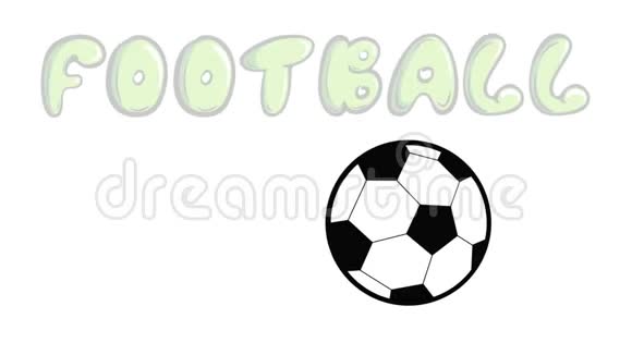 足球和足球在白色背上视频的预览图
