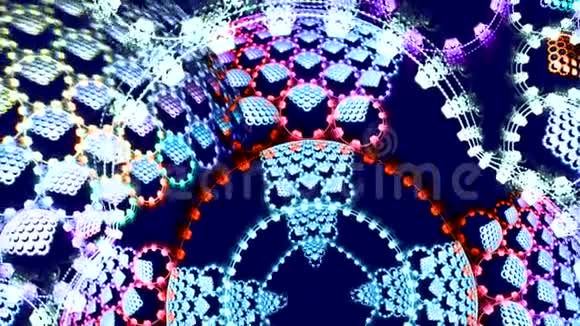 蓝色粒子波数字背景视频的预览图