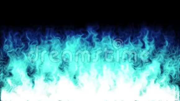 蓝火和火焰点燃和燃烧视频的预览图