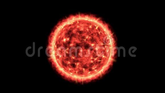 大而红的太阳黑色背景视频的预览图