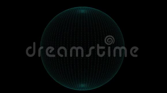 从蓝点动画抽象球体视频的预览图
