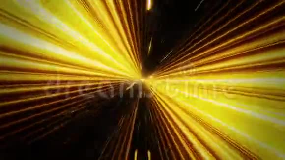 黄金科幻时空隧道VJ循环运动背景视频的预览图