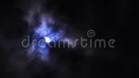 时光流逝乌云和满月视频的预览图