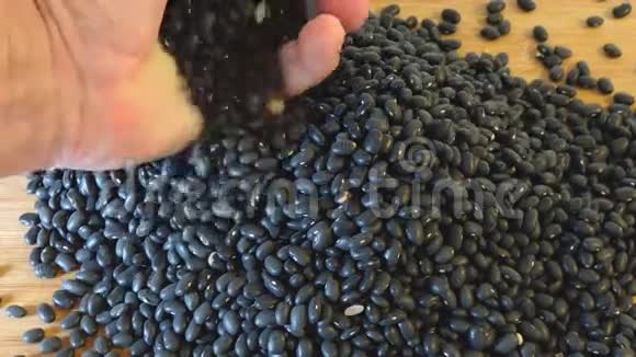 小堆黑豆豆蔻健康食品理念视频的预览图