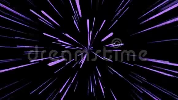 抽象宇宙背景4k紫色霓虹灯发光的光线和线条在运动循环动画视频的预览图