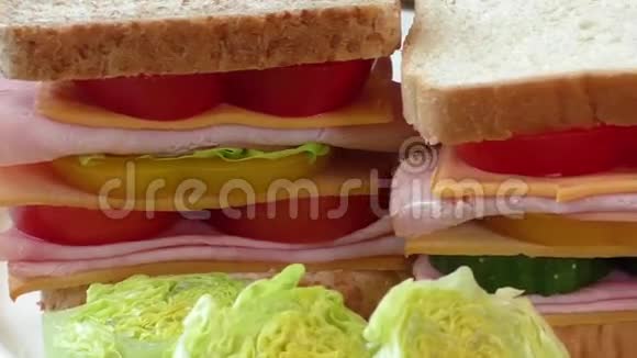 三明治加火腿奶酪视频的预览图