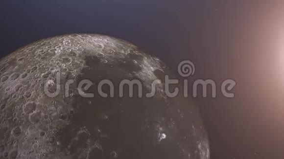 逐月飞行地球上空的日出令人惊叹的地球观视频的预览图