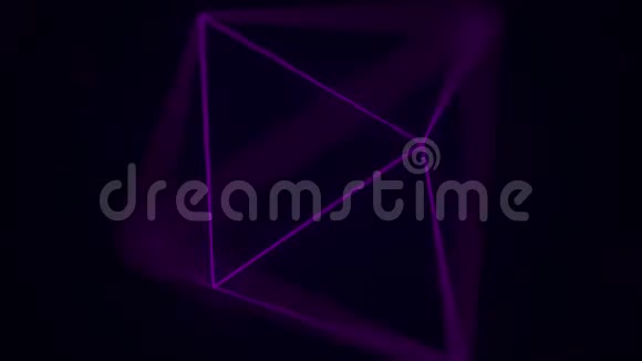 洋红色柏拉图固体八面体计算机图形学相关的环形运动背景视频的预览图