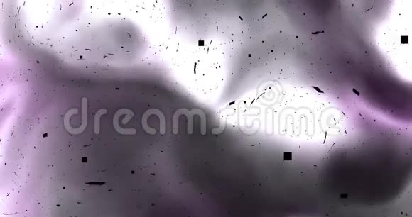 空间中软液体塑料星云的无缝循环4k视频黑色方块围绕飞行4k409625fps超真实空间视频的预览图