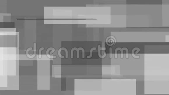 灰色黑白抽象矩形运动背景视频的预览图