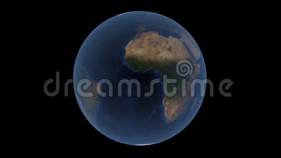 地球在透明的背景上旋转4kprores带视频的预览图