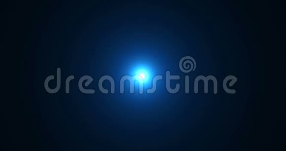 蓝色明亮的透镜耀斑光线闪烁泄漏运动过渡视频的预览图