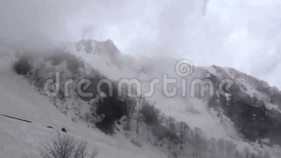 空中观景台高加索山脉索契俄罗斯视频的预览图