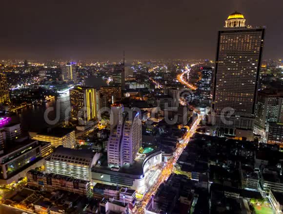 曼谷时光流逝夜城4K视频的预览图