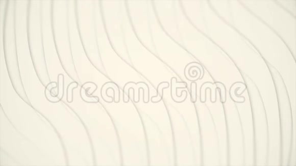 抽象软米色波向不同方向移动无缝环路动画婀娜多姿的弯曲背景视频的预览图