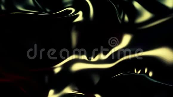 动画纹理在4k3D波浪状黑布表面的动画像流体表面或褶皱那样的波纹视频的预览图