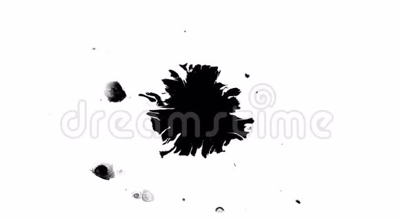 墨水滴在湿纸33上视频的预览图