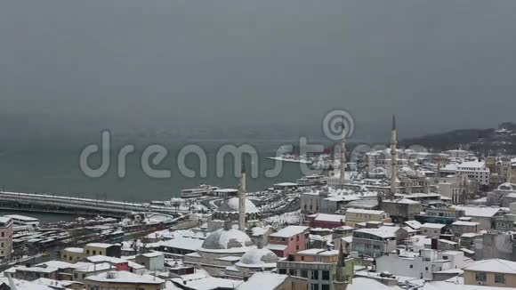 伊斯坦布尔大雪和暴风雪视频的预览图