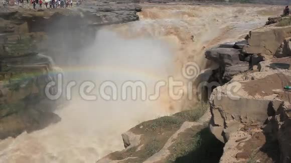 壶口瀑布中国最大的黄色瀑布视频的预览图