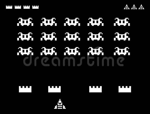 复古像素街机游戏动画视频的预览图